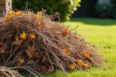 Collection of yard waste and leaves